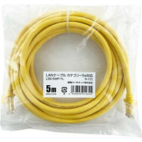 an[lbg CAT5eΉ LANP[u ȈՕ 5m CG[ L5E-5MP-YL 1{iij