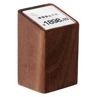 URiSAPO プライス立て(クルミ) 四角 大[1セット 5個入] K-10071 1セット(5個入)（直送品）