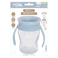 （12ヵ月から）WOWCUPbaby（ワオカップベビー）こぼれにくい 中身の見えるカップ ブルー（ソフトカラー） 1個 ビリーブ