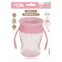 （12ヵ月から）WOWCUPbaby（ワオカップベビー）こぼれにくい 中身の見えるカップ ピンク（ソフトカラー） 1個 ビリーブ