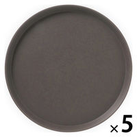 丸型ノンスリップトレイ 11インチ（28cm）1セット（1枚×5） スマイル