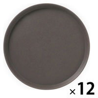丸型ノンスリップトレイ 11インチ（28cm）1セット（1枚×12） スマイル