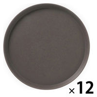 丸型ノンスリップトレイ 14インチ（35.5cm）1セット（1枚×12） スマイル
