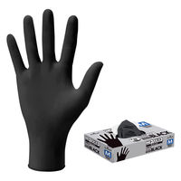 【使いきりニトリル手袋】ショーワグローブ No.891ニトリストブラック100枚 M 891ーM 1セット（5箱）