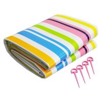 プラテック クッションレジャーシート 新 天の川 ストライプ 3畳 180×240cm PS-30 1セット(1個×5)（直送品）