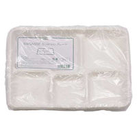 トーシン エコ バガス 業務用 仕切プレート ホワイト 1セット（30枚：3枚入×10パック）