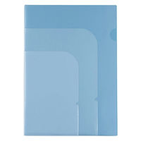 ナカバヤシ 3ポケットホルダー ブルー CHT-A4-B 1冊