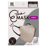 伊藤忠リーテイルリンク Eーlineマスク グレージュ×ブラック 1袋（7枚入）