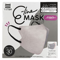 伊藤忠リーテイルリンク Eーlineマスク グレージュ×ブラック 1箱（30枚入）