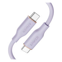 Anker USB Type-Cケーブル 1.8m 240W 絡まないシリコン PowerLine III ライトパープル 1本