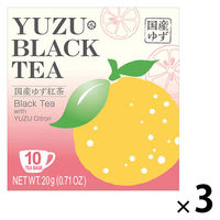 ゆず紅茶 1セット（1箱（10バッグ入）×3） 国産ゆず 個包装 ティーバッグ