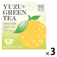 ゆず緑茶 1セット（1箱（10バッグ入）×3） 国産ゆず 個包装 ティーバッグ