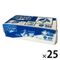 タウパー ポップペーパーM 白 キッチンペーパー キッチンタオル 1セット（1個(200枚入)×25） 日本製紙クレシア