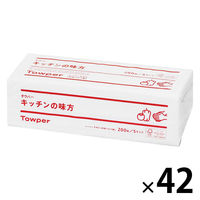 タウパー キッチンの味方S キッチンペーパー キッチンタオル 1セット（1個(200枚入)×42） 日本製紙クレシア