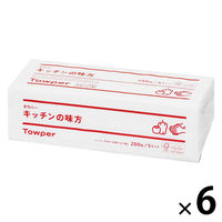 タウパー キッチンの味方S キッチンペーパー キッチンタオル 1セット（1個(200枚入)×6） 日本製紙クレシア