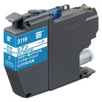 エコリカ ブラザー（brother）用 リサイクルインク ECI-BR3119C シアン LC3119C対応 1個