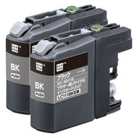 エコリカ ブラザー（brother）用 リサイクルインク ECI-BR111B-2P ブラック LC111BK-2PK対応 1セット（2個入）