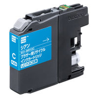エコリカ ブラザー（brother）用 リサイクルインク ECI-BR113C シアン LC113C対応 1個