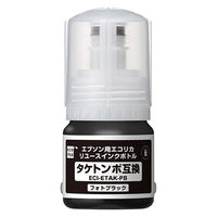 エコリカ エプソン（EPSON）用 リサイクルインクボトル ECI-ETAK-PB フォトブラック TAK-PB対応 1個