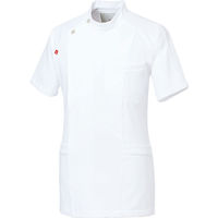 【再検品商品】ルコックスポルティフ　メンズジャケット（サイドファスナー　医務衣）　UQM1001　バニラ　M　白衣（わけあり品）