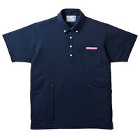 【再検品商品】トンボ　キラク　ニットシャツ男女兼用　SS　CR156-13-SS　（わけあり品）