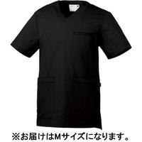 【再検品商品】チトセ スクラブ 男性用 ブラック M UN-0071 1枚　スクラブ　メンズ　医療用（わけあり品）