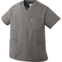 【再検品商品】チトセ スクラブ 兼用 グレー M MZ-0300 1枚　スクラブ（わけあり品）