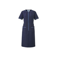 【再検品商品】KAZEN ワンピース半袖 783-48 S ネイビー×スモーキーブルー 1枚（わけあり品）