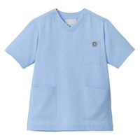 【再検品商品】MONTBLANC（モンブラン） スクラブ 兼用 半袖 ミストブルー SS MS005-21 1枚（わけあり品）