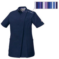 【再検品商品】チトセ ファスナースクラブ 女性用 ネイビー 3L MK-0002 1枚　スクラブ　レディース　ナース（わけあり品）