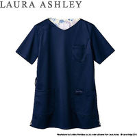 【再検品商品】住商モンブラン スクラブ レディス 半袖 ネイビー×アメリ ブルー LW603-93 1枚　スクラブ（わけあり品）