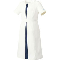 【再検品商品】チトセ　ミッシェルクラン ワンピース 女性用 オフホワイト×ネイビー M MK-0031　1枚（わけあり品）