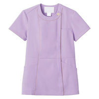 【再検品商品】フォーク レディスジップスクラブ ライラック M 7101SC-26 1枚　スクラブ（わけあり品）