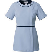 【再検品商品】フォーク チュニック エリンジウム×ダークネイビー S 7056SC-2-S 1枚　スクラブ（わけあり品）