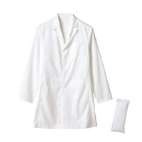 【再検品商品】住商モンブラン ドクターコート 男女兼用 白 L 71-501 1枚　白衣　ドクターコート（わけあり品）