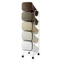 リス Nラテスタイル　スタンドダストボックス 5P　ミックス GLAT012 1台 ゴミ箱 分別 縦型 前開き キャスター付き