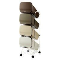 リス Nラテスタイル　スタンドダストボックス 4P　ミックス GLAT011 1台 ゴミ箱 分別 縦型 前開き キャスター付き