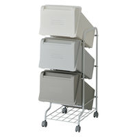 リス Nコンテナスタイル5 CS5ー60　グレー 3P GCON170 1台 ゴミ箱 分別 縦型 大容量 前開き キャスター付き