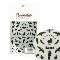 イングカワモト TSUMEKIRA(ツメキラ) ネイルシール 【レジンクラブ】 レジン用シール カラス 【両面】 RC-RAV-101 1枚
