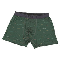 メンズ フレーズプリントボクサーパンツ M カーキ LAKOLE/ラコレ