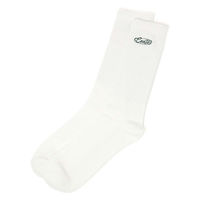 レディース ロングロゴ刺繍ソックス ホワイト 23～25cm LAKOLE/ラコレ