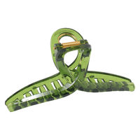 クリアループバンスクリップ グリーン LAKOLE/ラコレ