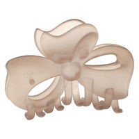 リボンくもりバンスクリップ ブラウン LAKOLE/ラコレ