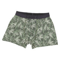 【LAKOLE/ラコレ】 【メンズ】リーフ柄プリントボクサーパンツ L カーキ