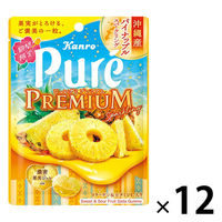 グミ 食べきりサイズ ピュレグミプレミアム 沖縄産パイナップルスパークリング 54g 1セット(1個×12) カンロ