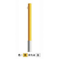 カネソウ 車止め スチール製 焼付塗装 脱着式 蓋なし Eシリーズ EC0785RE-DO(W) 1本 268-6319（直送品）