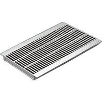 カネソウ スチール製グレーチング 細目滑り止め模様付 歩道U字溝用 クッション付 QXHU-P-1525 1枚 337-7344（直送品）