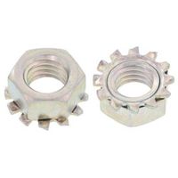 SUNCO 三価ホワイト 歯付き座金ナット M5 (90本入り) N0-00-0710-0050-0000-03-90P 1パック(90個)（直送品）