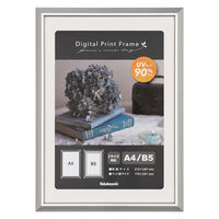 ナカバヤシ デジタルプリントフレーム アルミ A4 シルバー 1枚