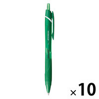 三菱鉛筆 油性ボールペン ジェットストリームカラーインク 0.7mm 緑 SXN150C07.6 1セット（1本×10）